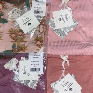 5 piece newborn NB bodysuit onesie outfit baby clothes quilt bib bamboo modal